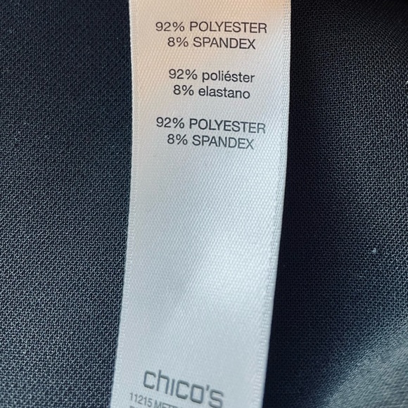 Chico’s Women’s Black Wide Leg Mid-rise Trouser Pant Size 0 (small) - Picture 8 of 9